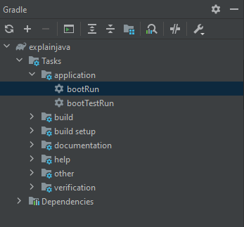 spring boot run project command