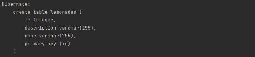 hibernate query to create