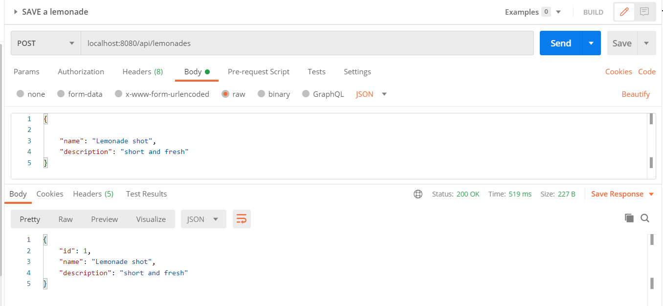 save lemonade postman spring data